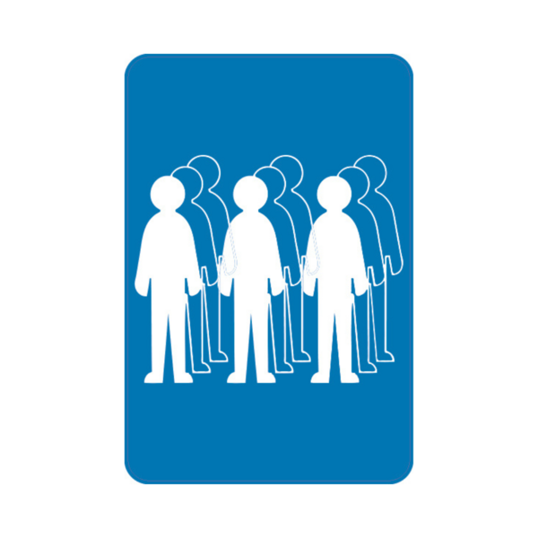 Panneau RM rectangle Dibon 40x60cm 3 files d'attente REC-DIB186